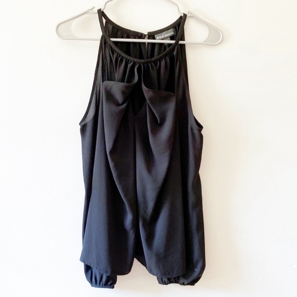 BOLD elements | L | Women’s Black Cut-Out Cold Shoulder Blouse - Picture 1 of 5